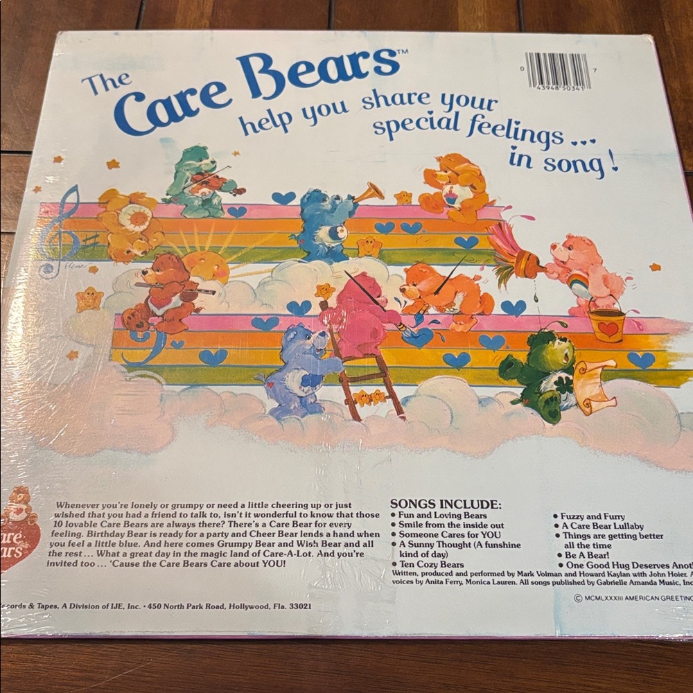 Care Bears Vinyl Record with Colorful Cover Vintage - Picture 2 of 4